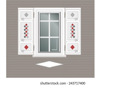 Building facade parts - walls - Vector Illustration