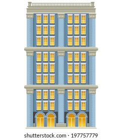 Building facade. Vector illustration eps 10.