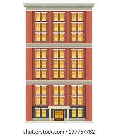 Building facade. Vector illustration eps 10.