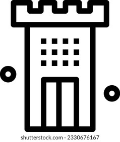 building factory  company line icon