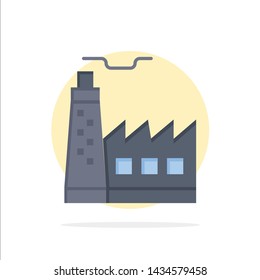 Building, Factory, Construction, Industry Abstract Circle Background Flat color Icon