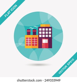Building factory flat icon