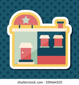 Building factory flat icon with long shadow,eps10
