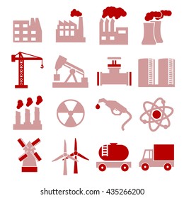 building factory icon set