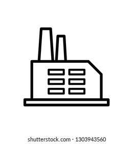 building - factory - industry icon vector