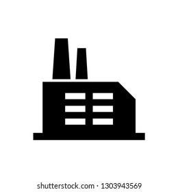 building - factory - industry icon vector
