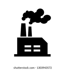 building - factory - industry icon vector