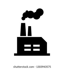 building - factory - industry icon vector
