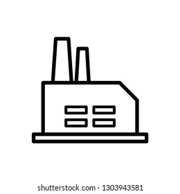 building - factory - industry icon vector