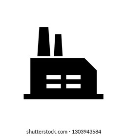 building - factory - industry icon vector