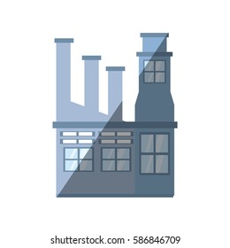 building factory structure shadow vector illustration eps 10