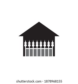 Building fence logo design template