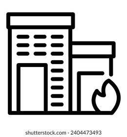 Building fire detector icon outline vector. Gas detector meter. Toxic device