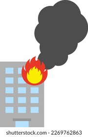 Baubrand einzeln auf Vektorgrafik.