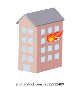 The building is fire. People is inside building dangerous.