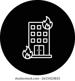 Building Fire vector icon. Can be used for printing, mobile and web applications.