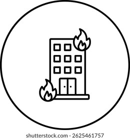 Icono de Vector de fuego de construcción. Se puede utilizar para aplicaciones de impresión, móviles y de Web.