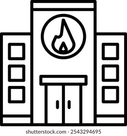 Detailliertes Symbol zum Erstellen einer Feuervektorgrafik