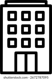 Icono plano de construcción con color blanco y negro