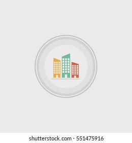 Building flat icon illustration isolated vector sign symbol