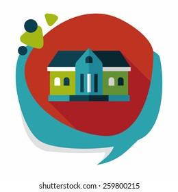Building flat icon with long shadow,eps10