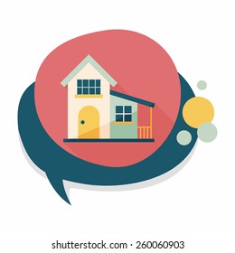 Building flat icon with long shadow,eps10