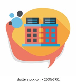 Building flat icon with long shadow,eps10