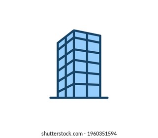 Building flat icon. Single high quality outline symbol for web design or mobile app.  House thin line signs for design logo, visit card, etc. Outline pictogram EPS10