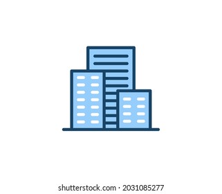 Building flat icon. Single high quality outline symbol for web design or mobile app.  House thin line signs for design logo, visit card, etc. Outline pictogram EPS10