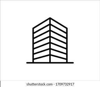 Building  flat icon. Thin line signs of bone for design logo, visit card, etc. Single high-quality outline symbol for web design or mobile app. Building  outline pictogram.