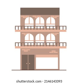 building flat icon vector isolated