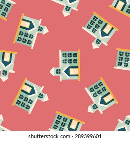 Building flat icon,eps10 seamless pattern background