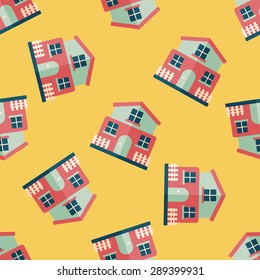 Building flat icon,eps10 seamless pattern background