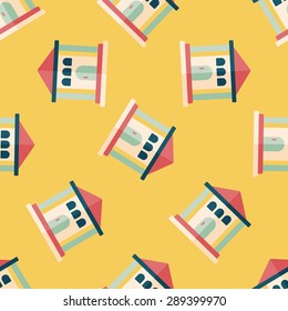 Building flat icon,eps10 seamless pattern background