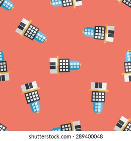 Building flat icon,eps10 seamless pattern background