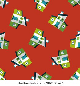 Building flat icon,eps10 seamless pattern background