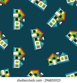 Building flat icon,eps10 seamless pattern background