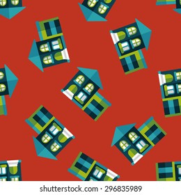 Building flat icon,eps10 seamless pattern background
