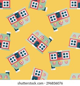 Building flat icon,eps10 seamless pattern background