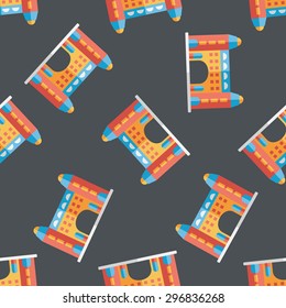 Building flat icon,eps10 seamless pattern background
