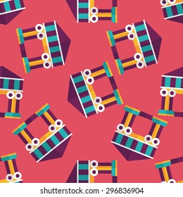 Building flat icon,eps10 seamless pattern background