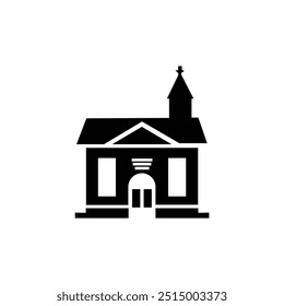 Criação de conjunto de ícones planos. Banco, loja, escritório, escola, hotel, igreja, ícones de edifícios públicos e mais sinais. Coleção de ícones planos.