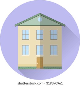 Building flat icon.Vector isolated.