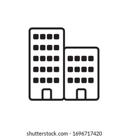 building flat vector design. business building icon