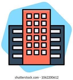 Building Flat vector icon