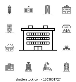 Building flat vector icon in buildings pack