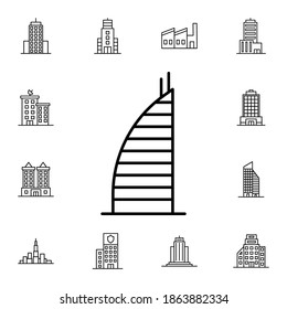 Building flat vector icon in buildings pack