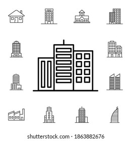 Building flat vector icon in buildings pack