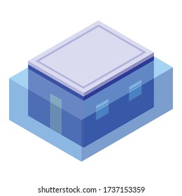 Building flood icon. Isometric of building flood vector icon for web design isolated on white background