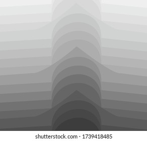 Building in the fog. Vector abstraction.
